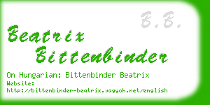 beatrix bittenbinder business card